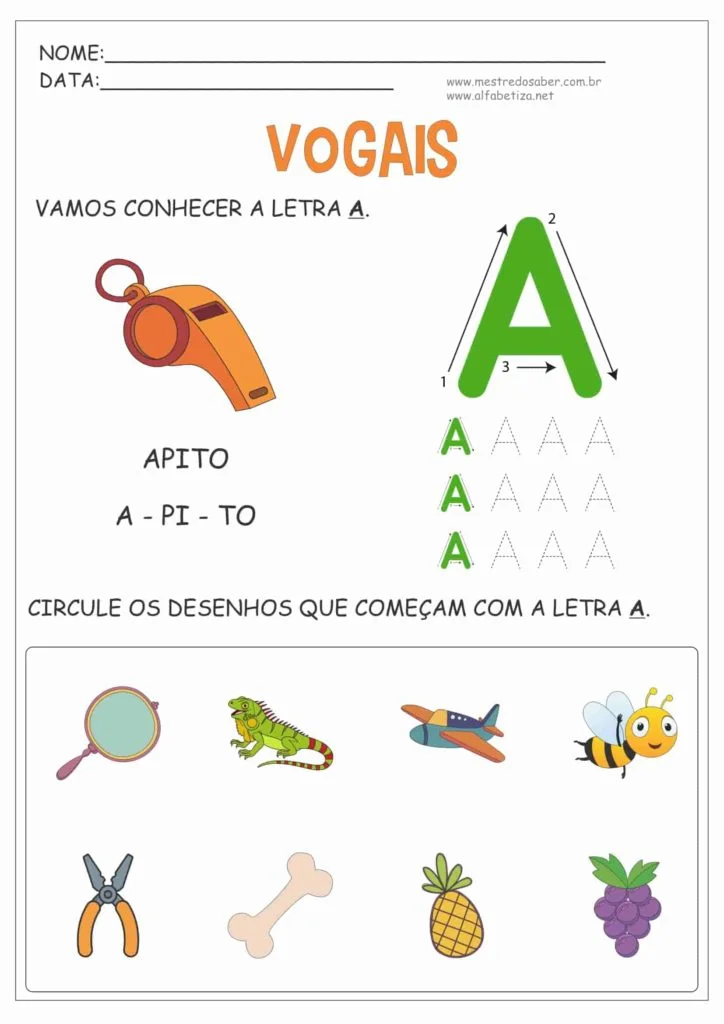 Atividades com a Letra A 4 1 - Atividades com a letra A