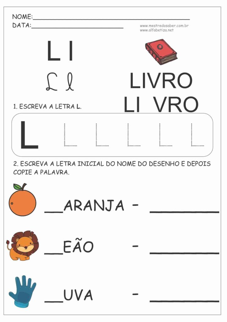 1 - Atividades com a Letra L