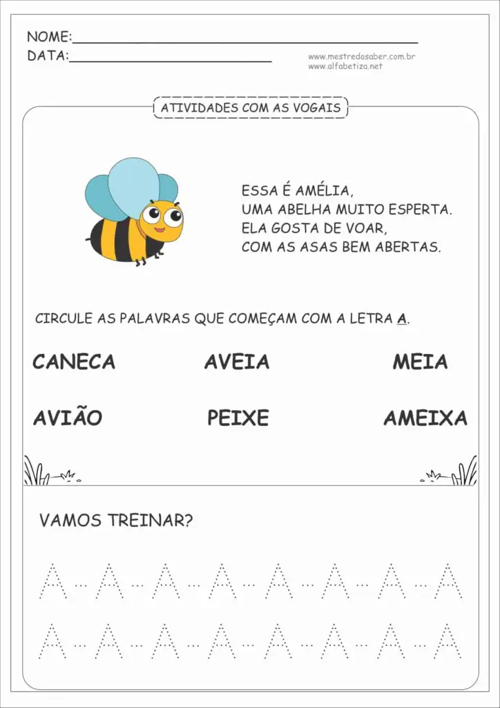 1 - Atividades com as Vogais Educação Infantil