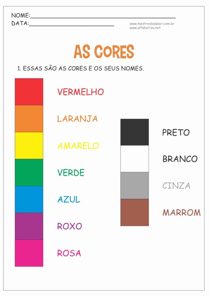 1 - Atividades com Cores