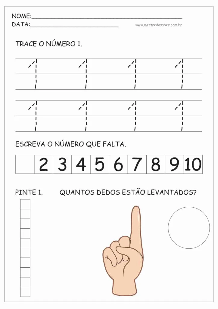 1 - Atividades de Educação Infantil e Números