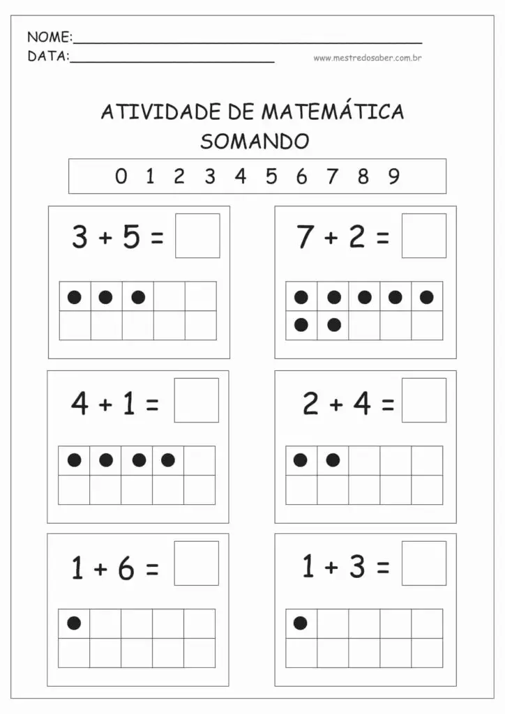 1 - Atividades de Matemática Educação Infantil