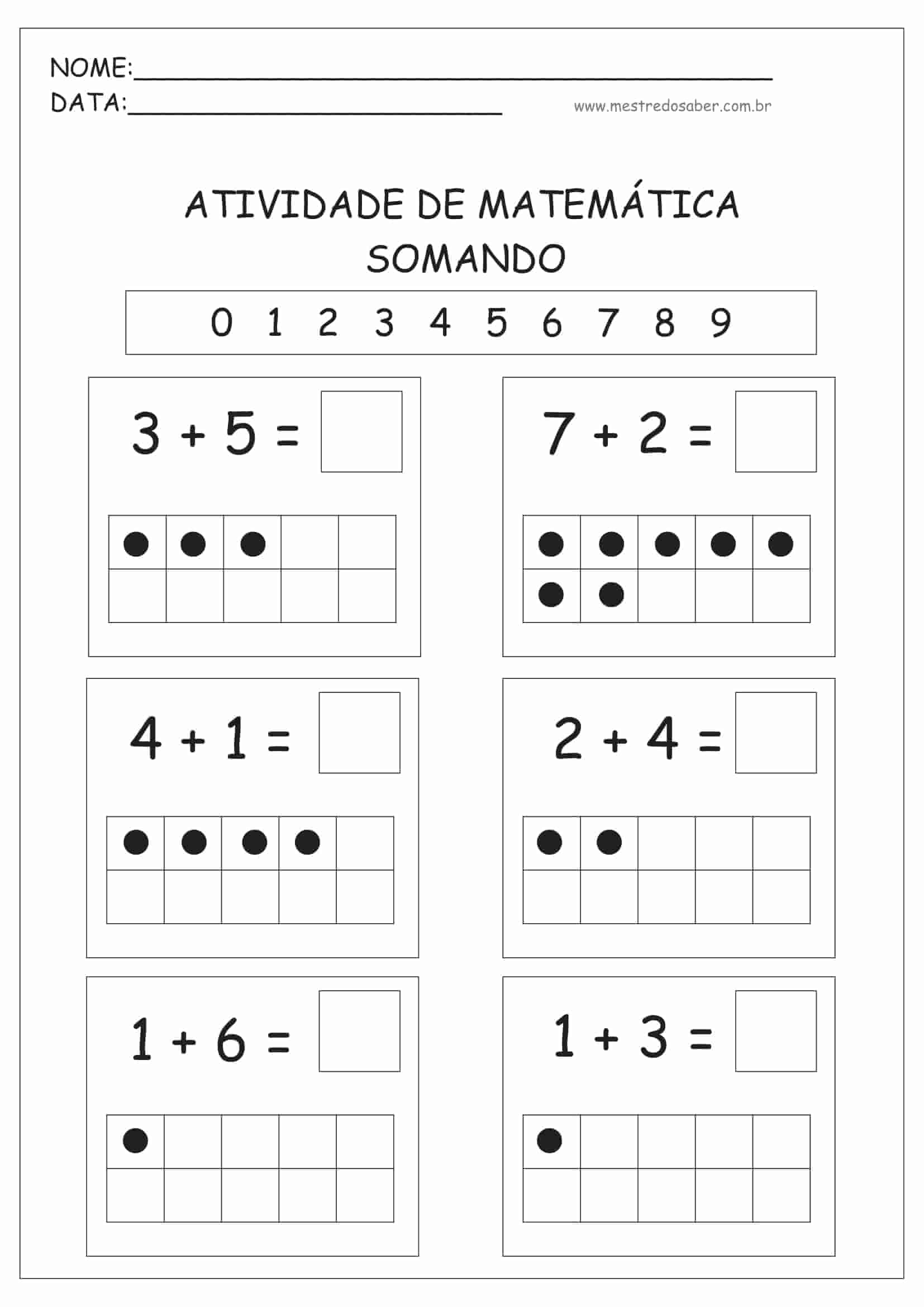 Atividades de Matemática para Crianças do 1º ano