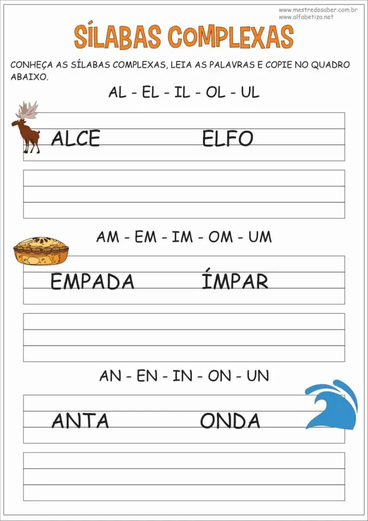 1 - Atividades Sílabas Complexas