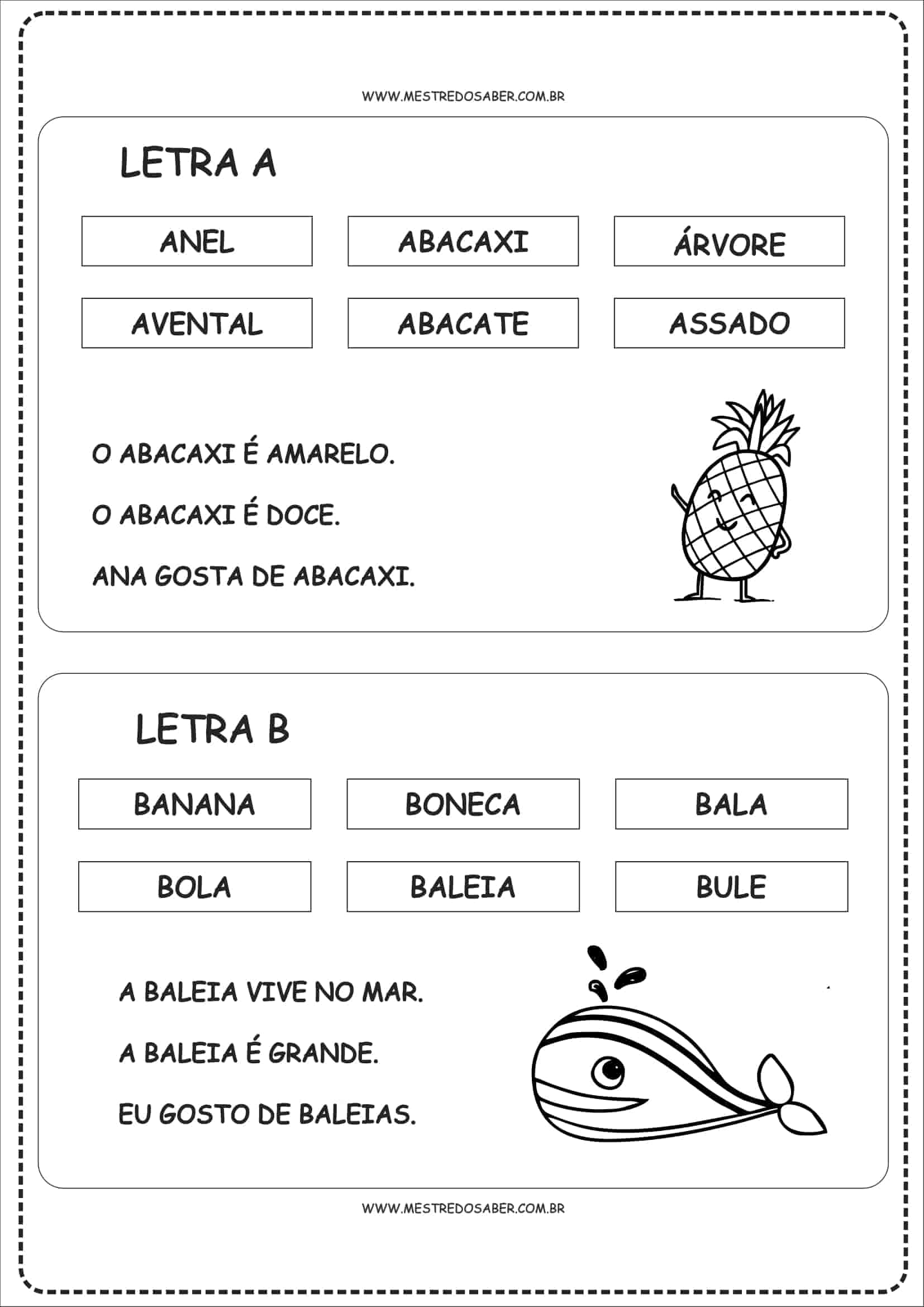 FICHAS DE LEITURA - PALAVRAS SIMPLES