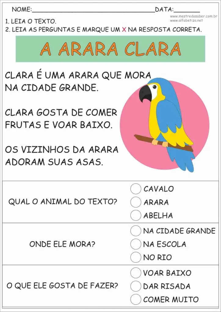 Texto Alfabetização: atividades simples e divertidas 4 1 - Texto Alfabetização - Mestre do Saber