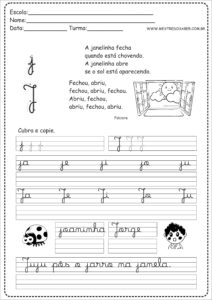 10 - Caderno de Caligrafia letra J