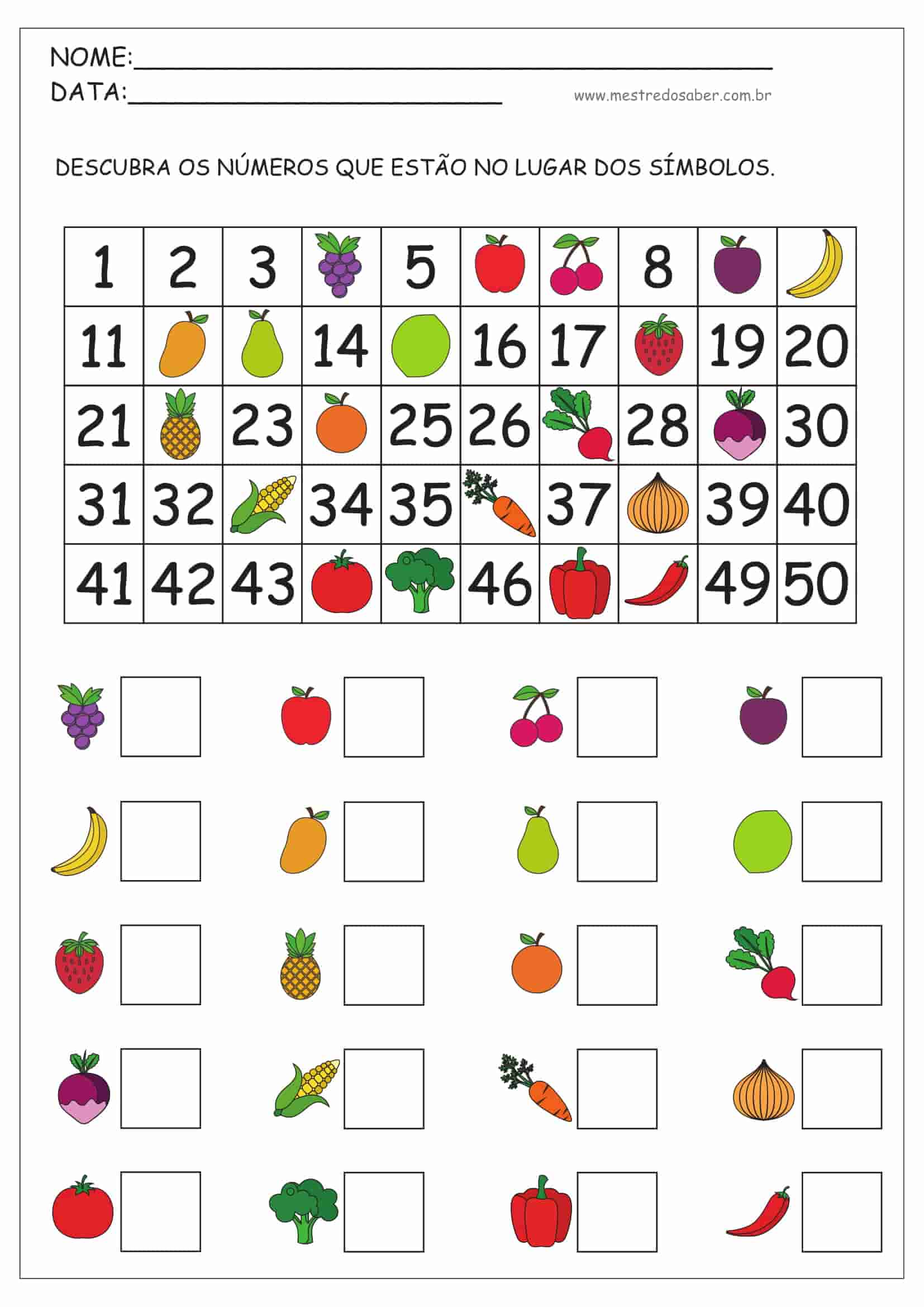 Atividades De Matemática 1 Ano Mestre Do Saber