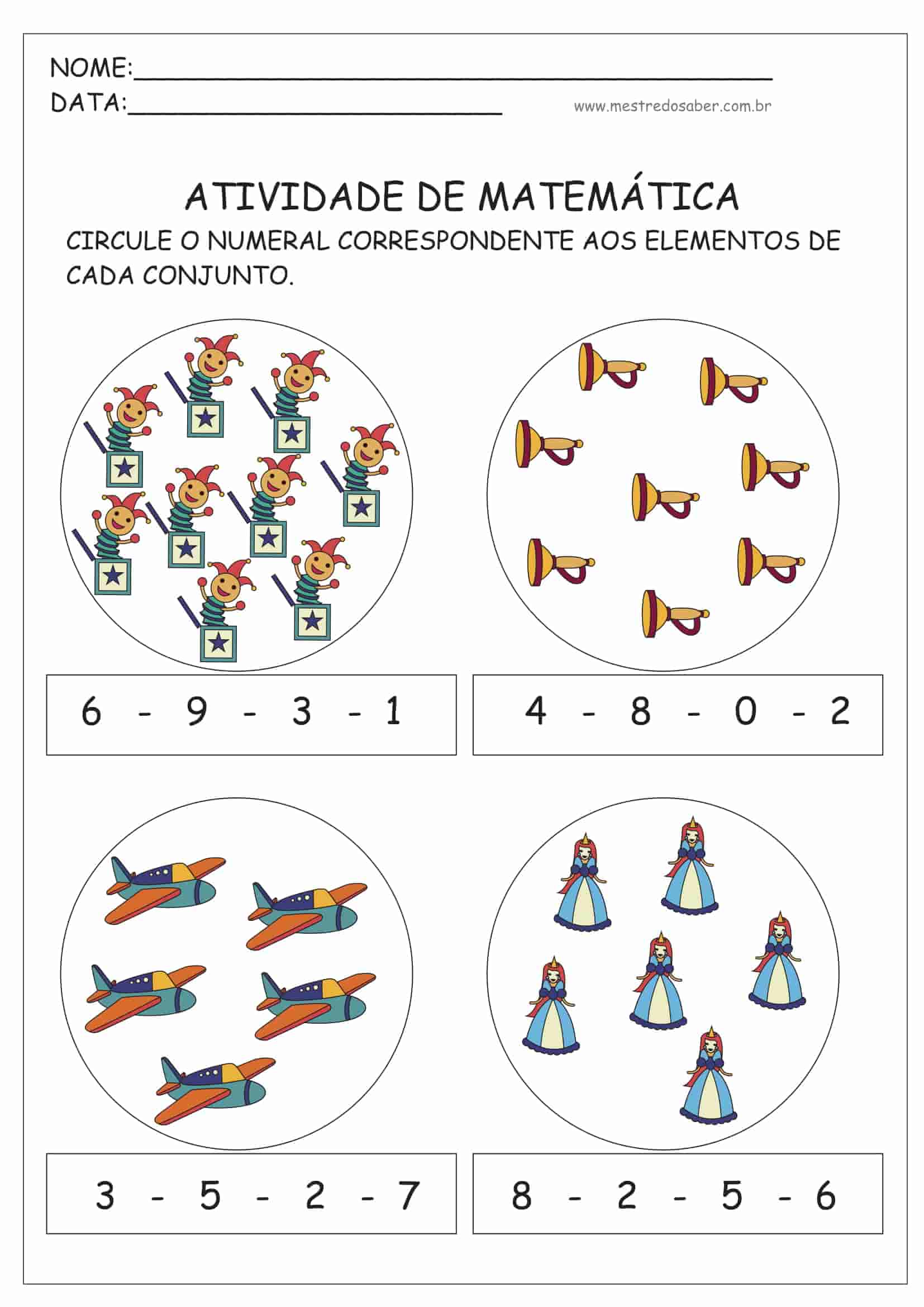 Jogos de Matemática para Imprimir - Atividades para Educação Infantil   Jogos de matemática pré-escolar, Jogos matematicos educação infantil, Jogos  matemáticos