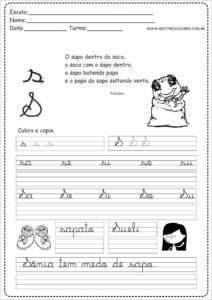 19 - Caderno Caligrafia letra S