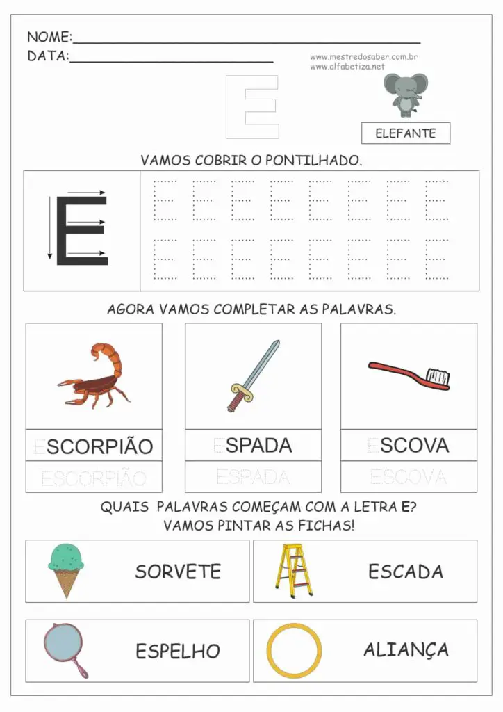 4 - Atividades de Alfabetização