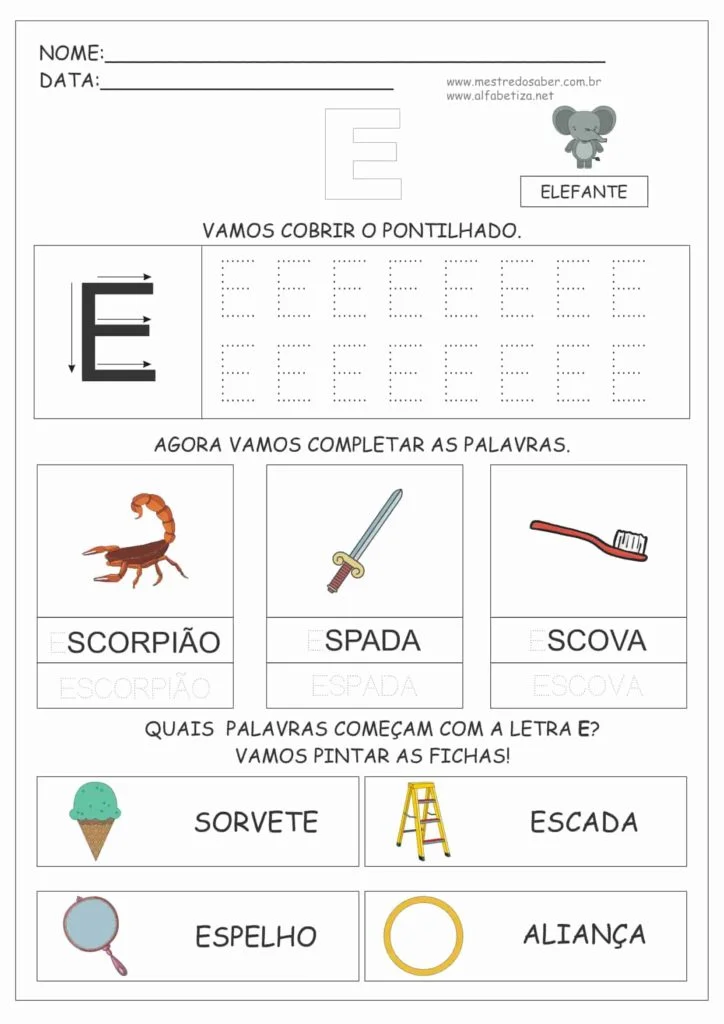 Acervo Atividades de Alfabetização - 607 páginas - Mestre do Saber - Loja