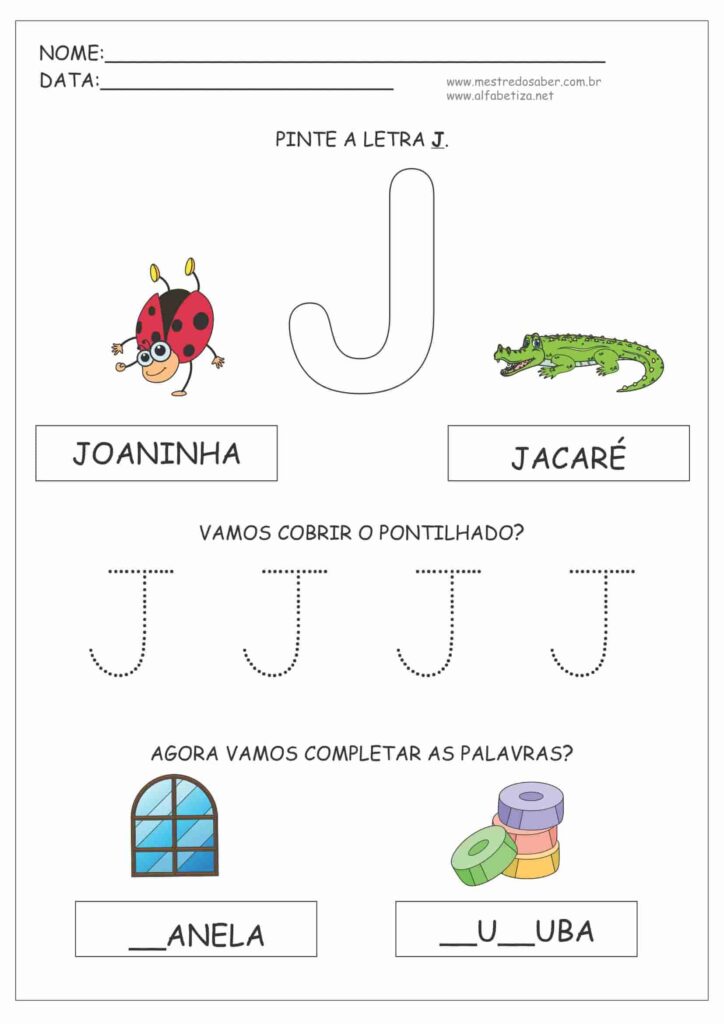 2 - Atividades com a Letra J