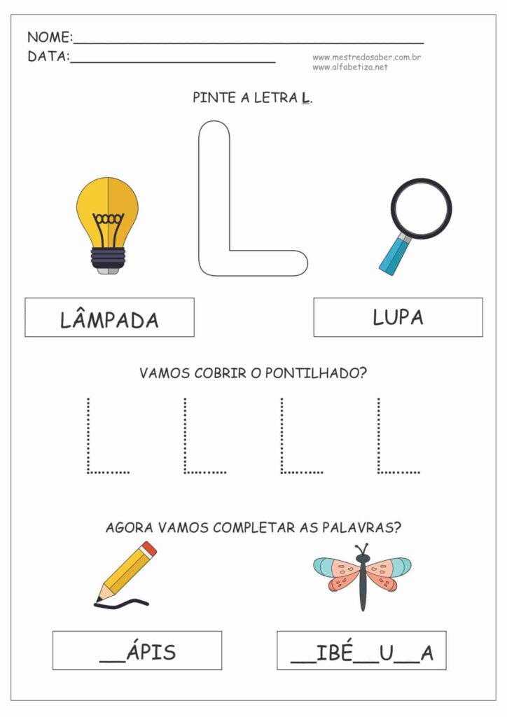 2 - Atividades com a Letra L