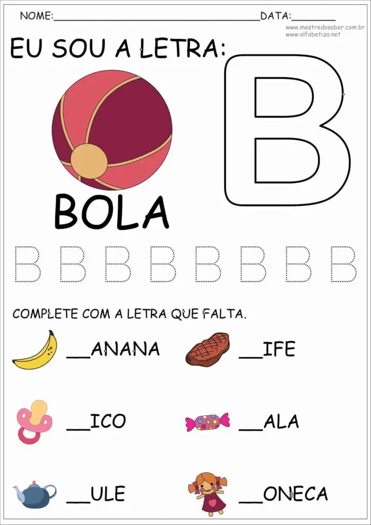 Atividades com as Letras do Alfabeto Educação Infantil 5 2 - Atividades com as Letras do Alfabeto Educação Infantil