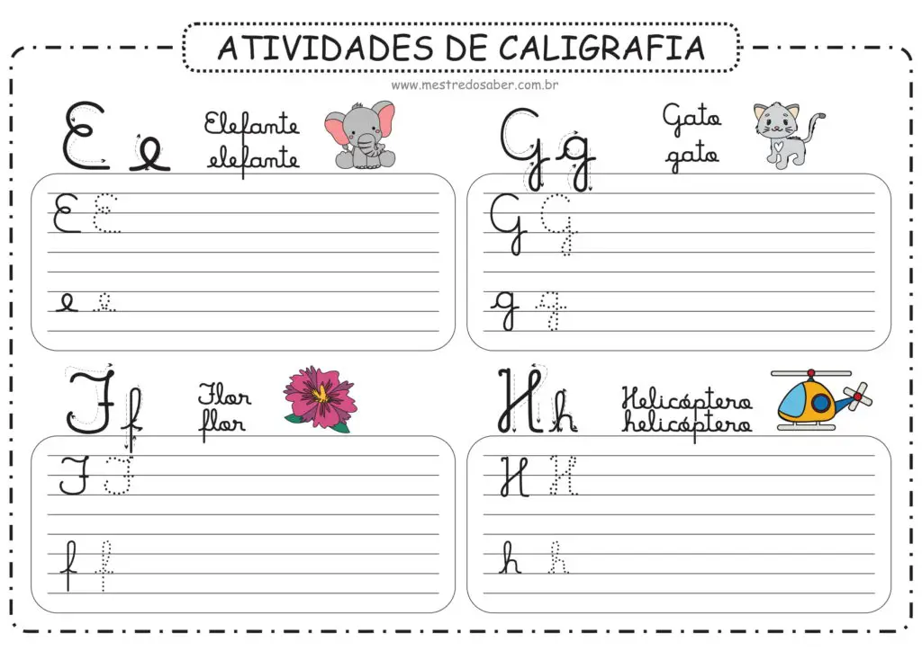 2 - Atividades de Caligrafia