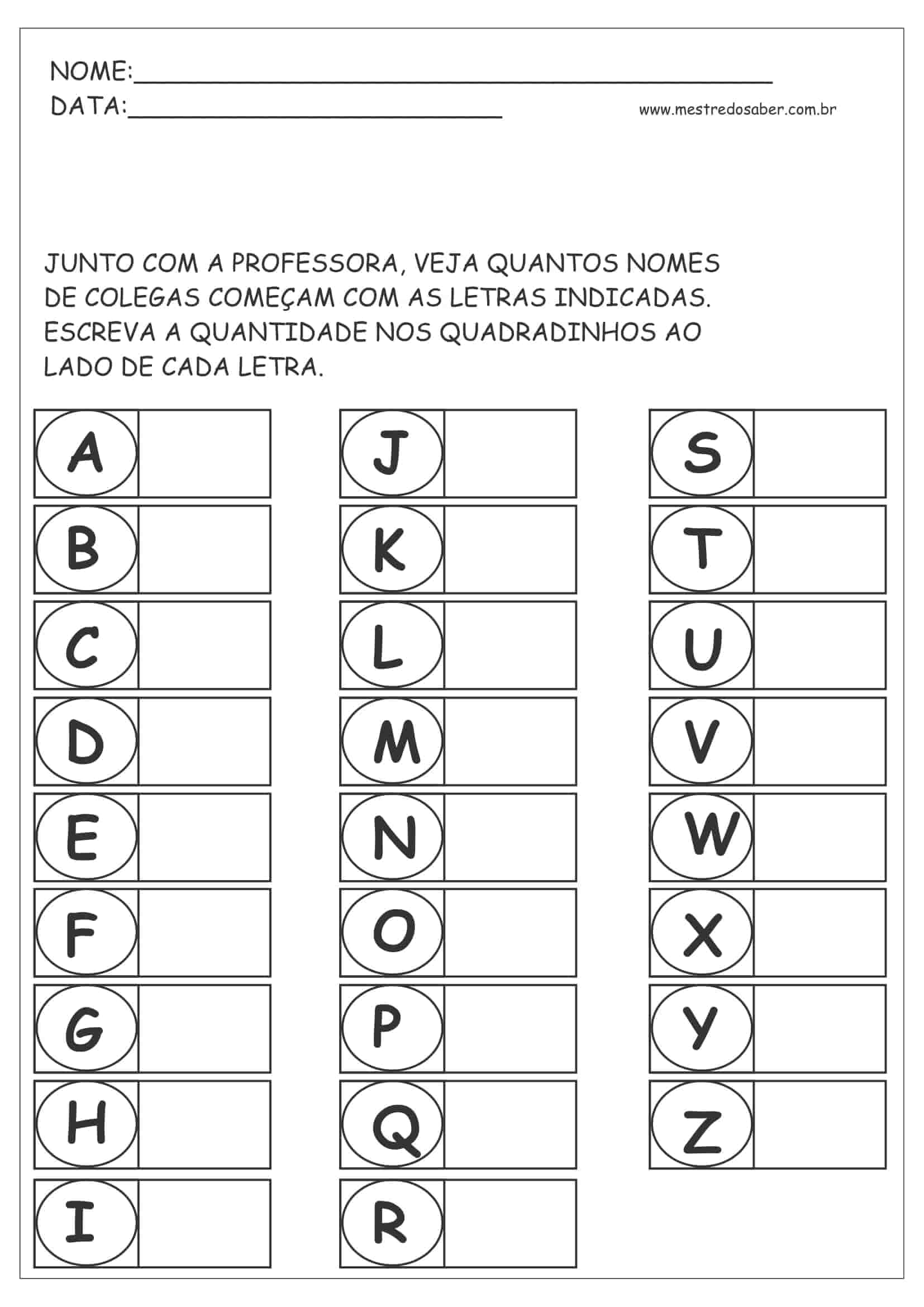 30 Atividades de Português 1 ano - Mestre do Saber ...