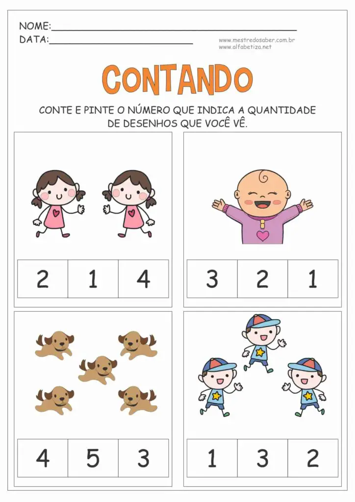 2 - Atividades Educação Infantil 4 anos - Números