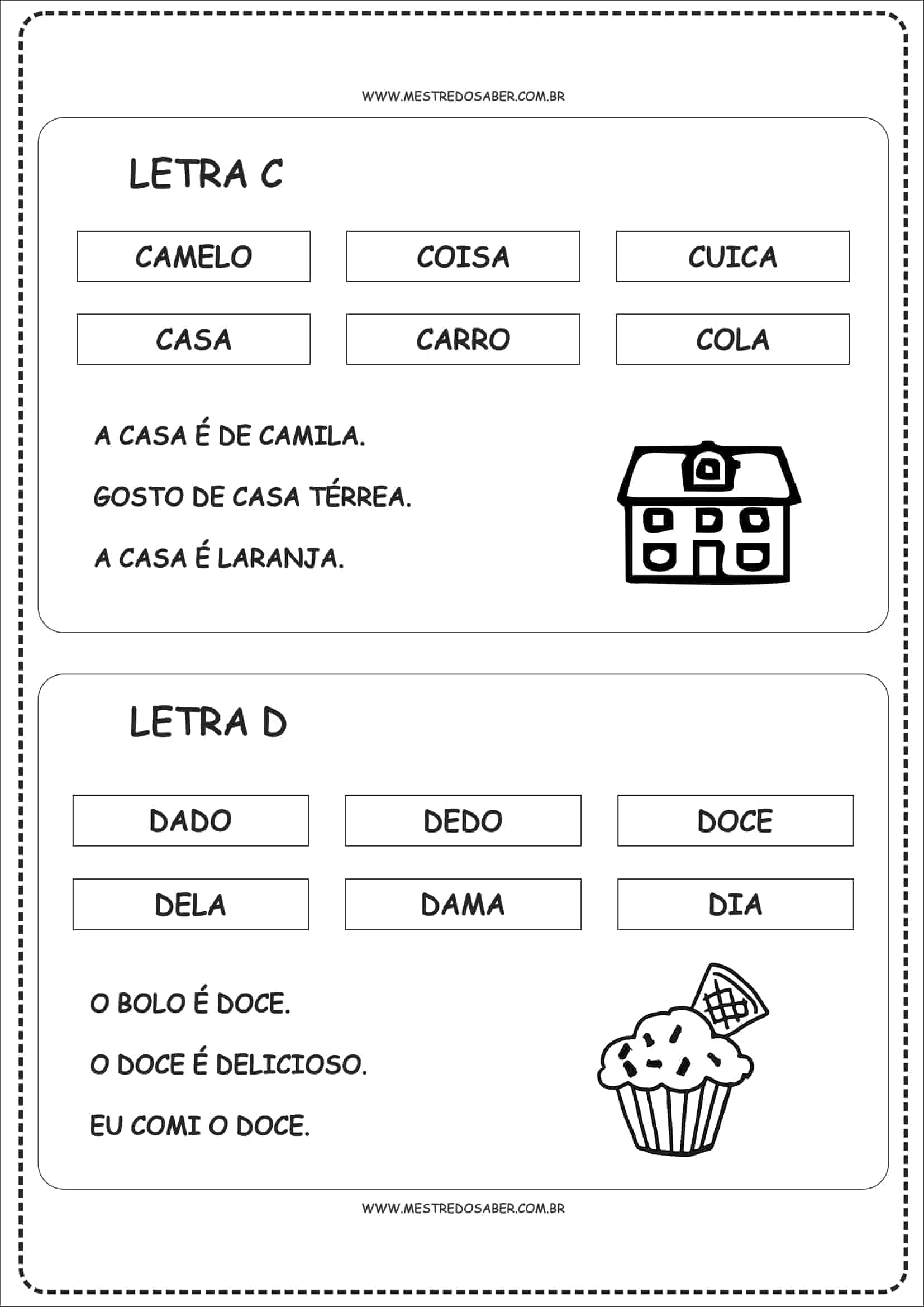 Fichas de Leitura para Alfabetização - Jogos e Brincadeiras