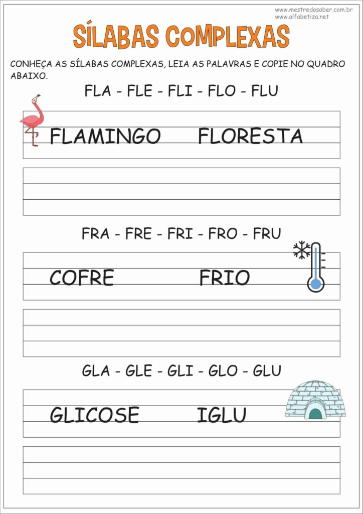 Sílabas Complexas para Imprimir 5 2 - Sílabas Complexas para Imprimir