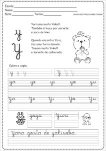 25 - Caderno Caligrafia letra Y