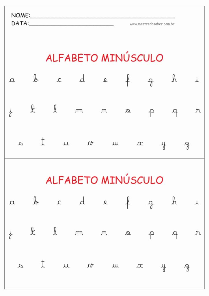 3 - Alfabeto Cursivo Minúsculo