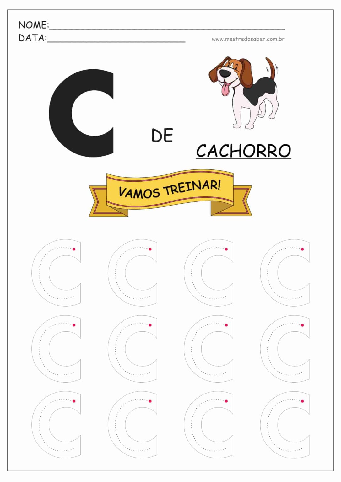 Alfabeto Pontilhado - Alfabetização Mestre do Saber