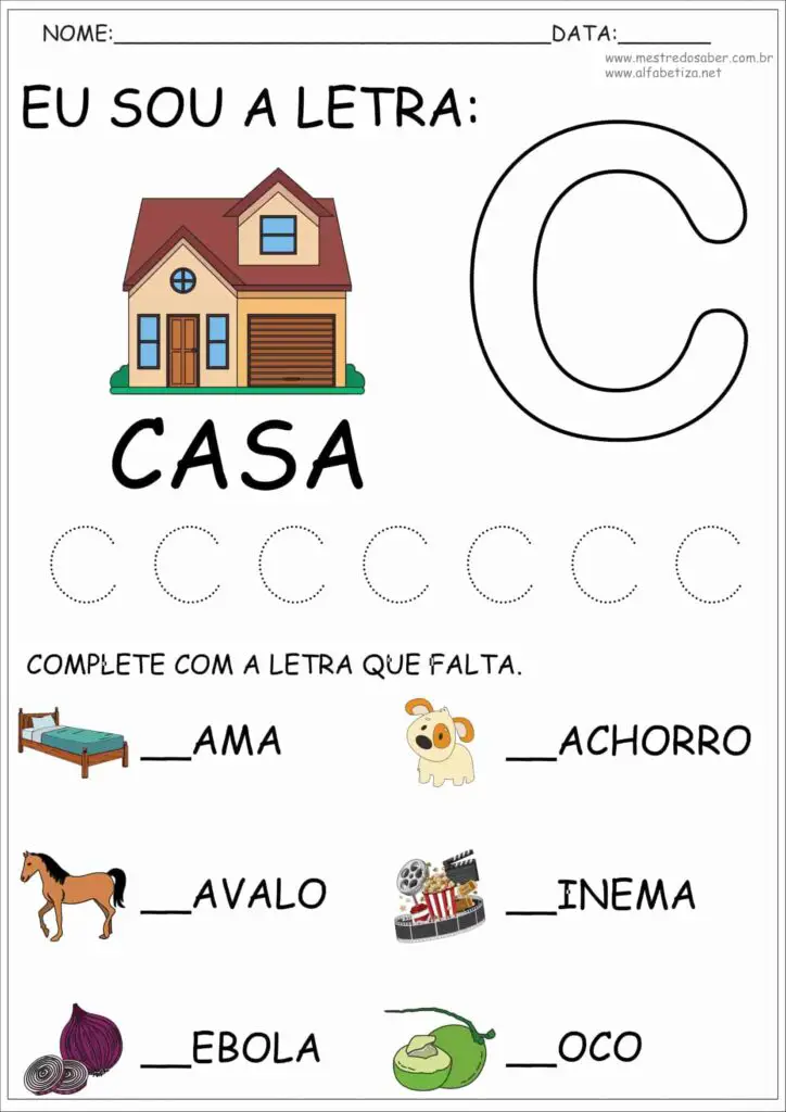 Atividades com as Letras do Alfabeto Educação Infantil 6 3 - Atividades com as Letras do Alfabeto Educação Infantil