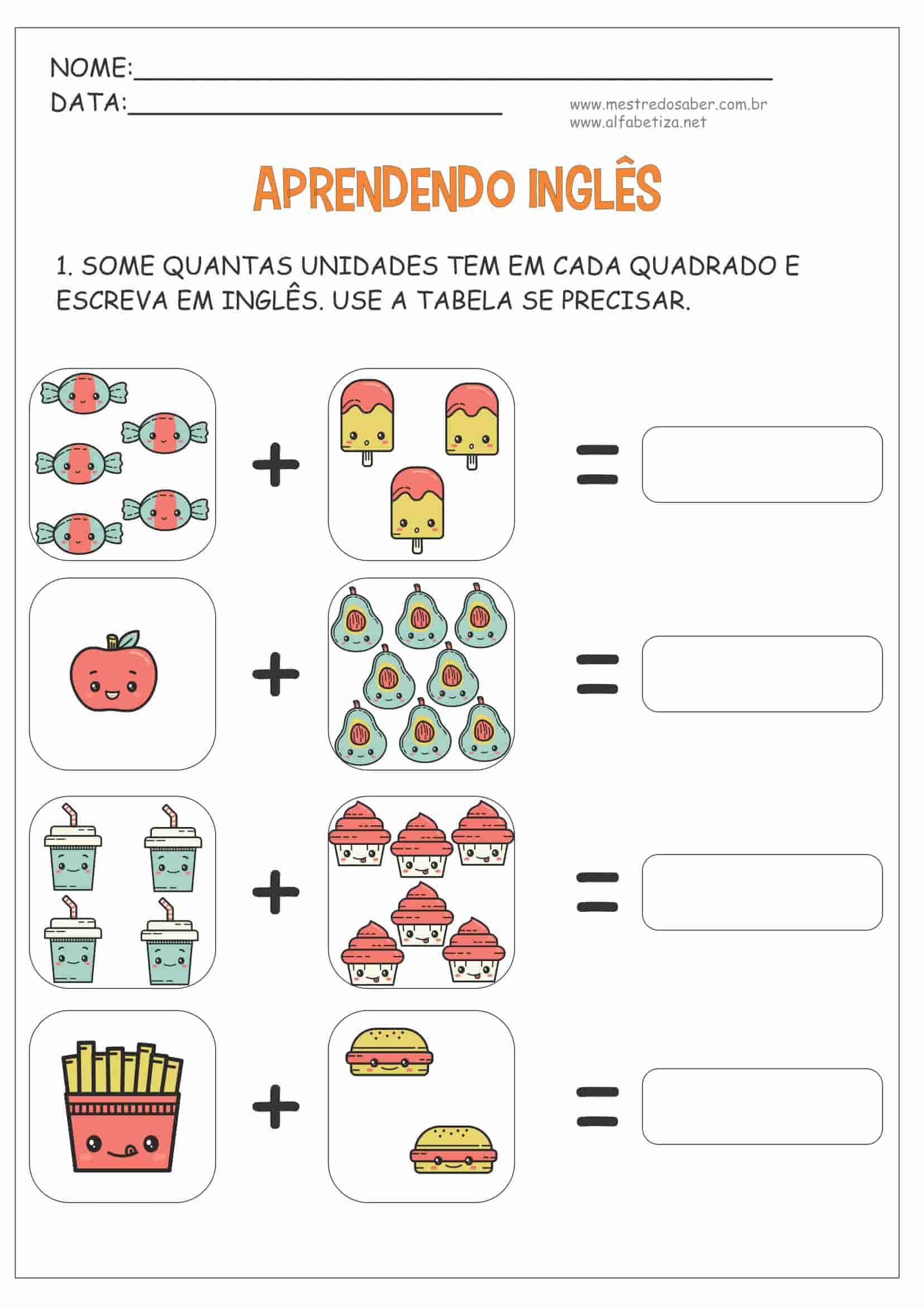 Brincadeiras em inglês com atividades - Inglês Prático