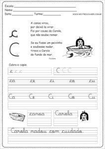 3 - Caderno de Caligrafia letra C