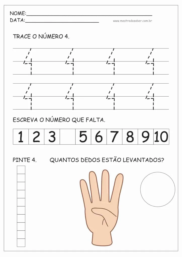 Atividades de Educação Infantil e Números 7 4 - Atividades de Educação Infantil e Números