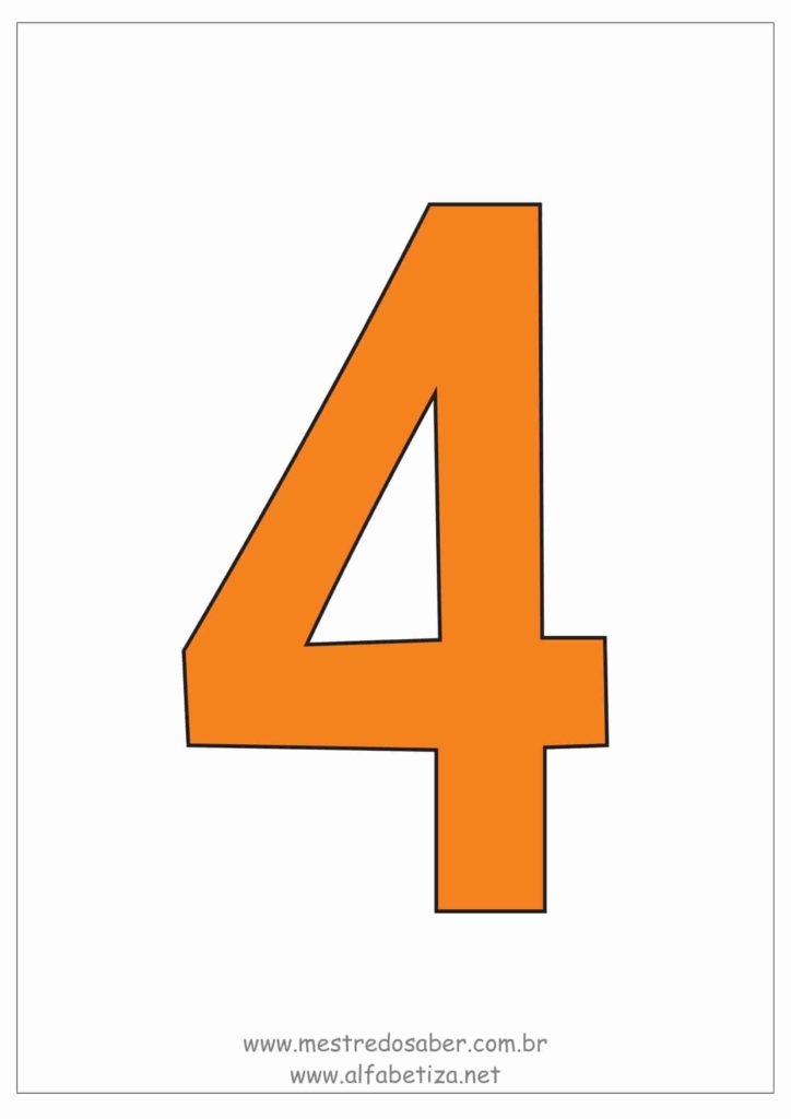 4 - Molde de Números - Número 4