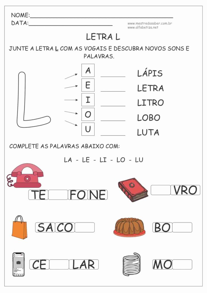5 - Atividades com a Letra L