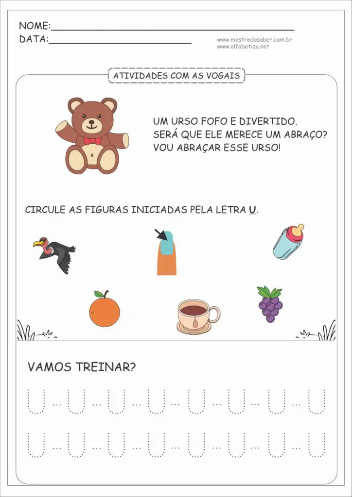 5 - Atividades com as Vogais Educação Infantil