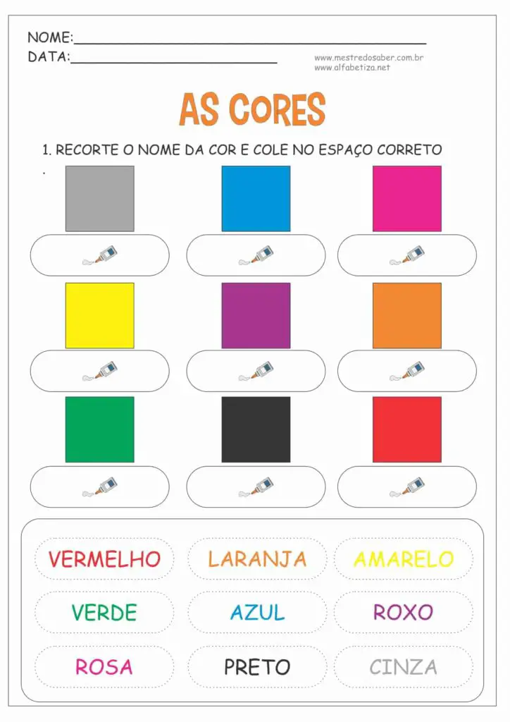 5 - Atividades com Cores Educação Infantil