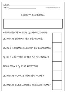 5 - Atividades de Português 1 ano