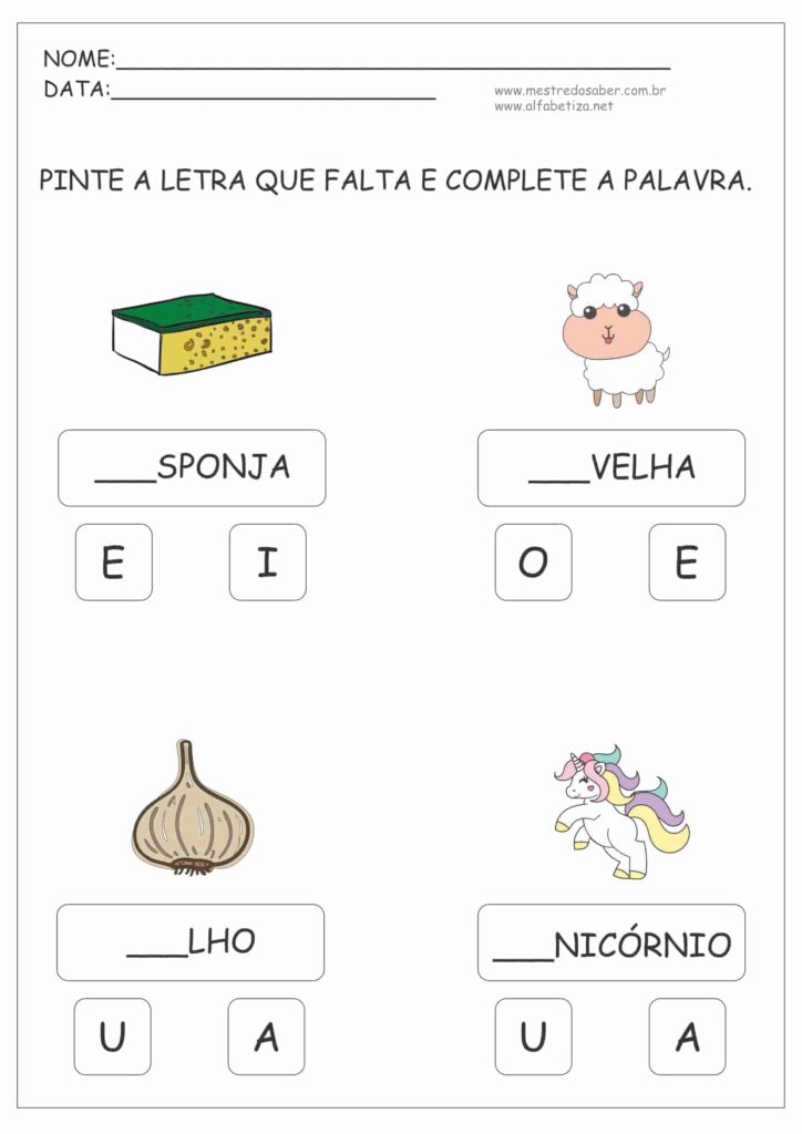 5 - Atividades para Alfabetização Infantil