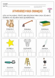 Atividades para Crianças - Alfabetização Mestre do Saber