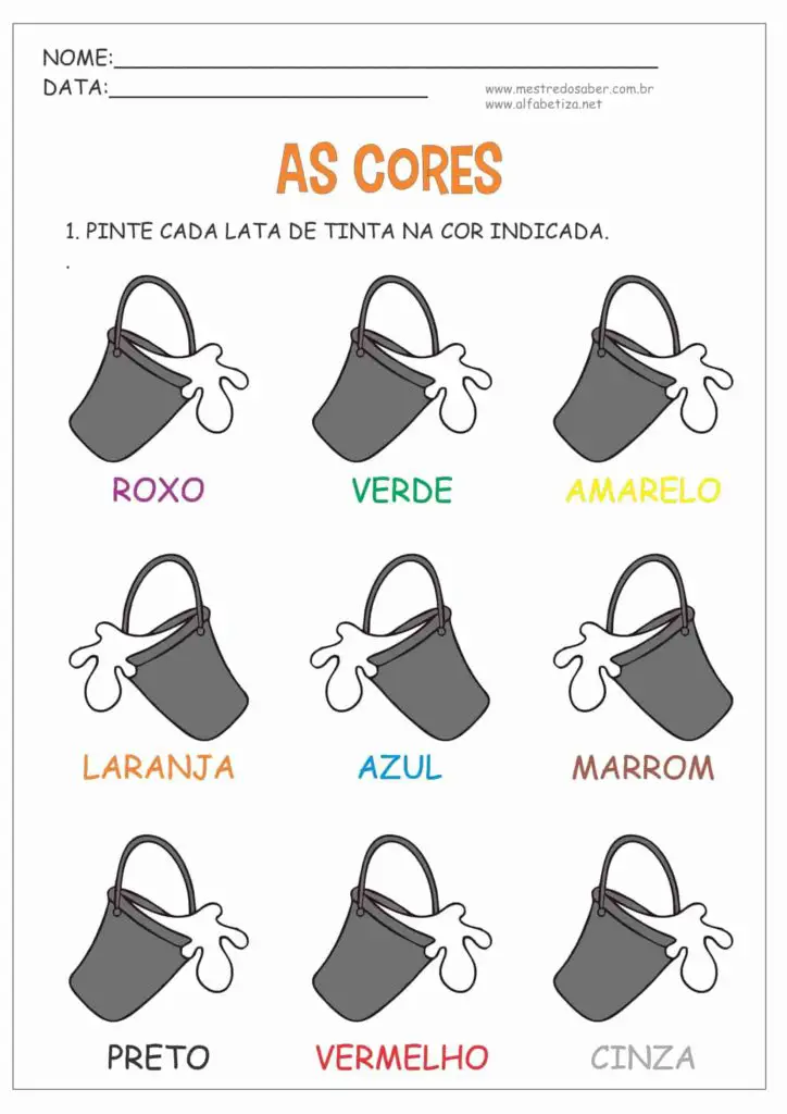 6 - Atividades com Cores Educação Infantil