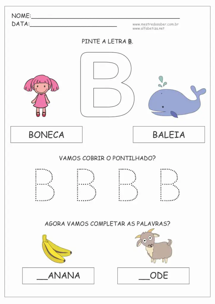 6 - Atividades com Letra B - Apostila Educação Infantil