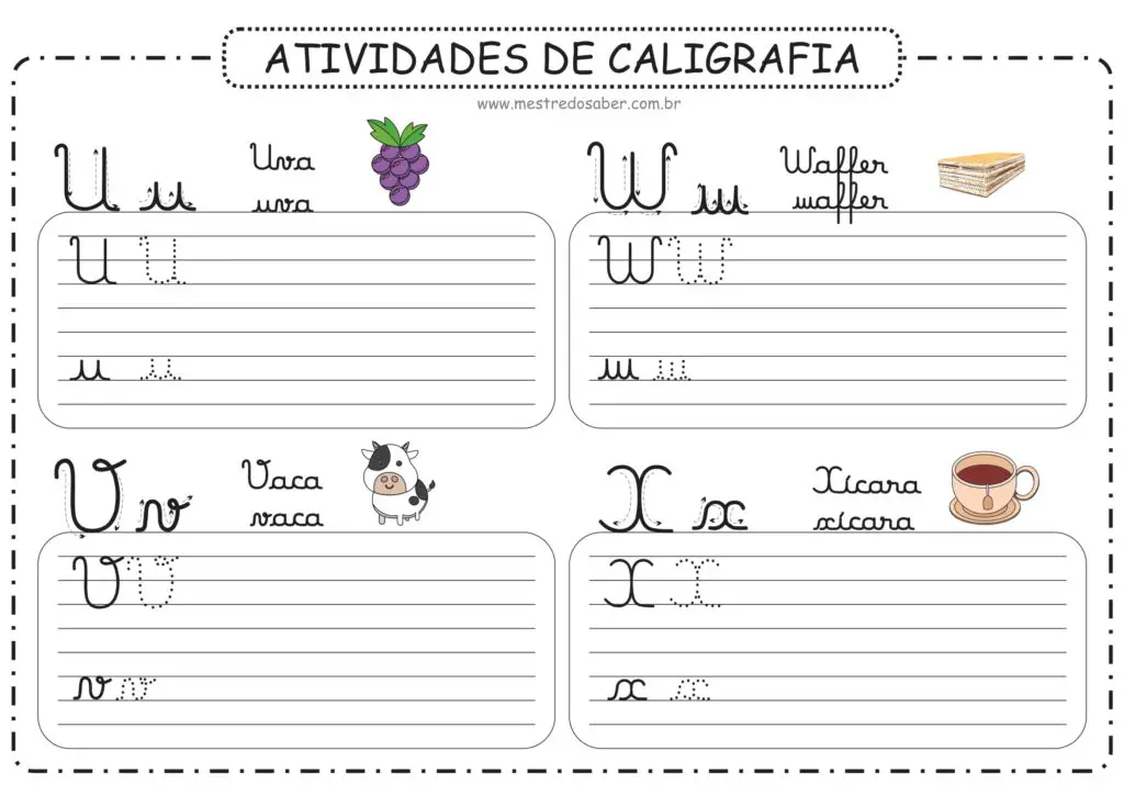 6 - Atividades de Caligrafia