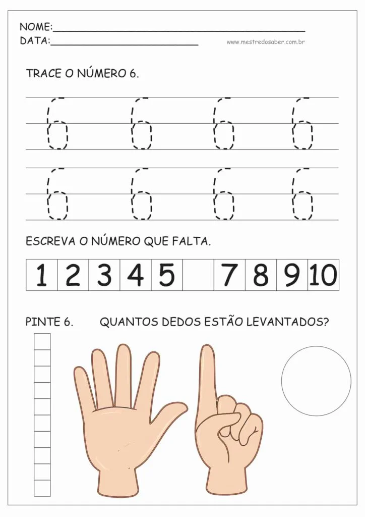 Atividades de Educação Infantil e Números 9 6 - Atividades de Educação Infantil e Números