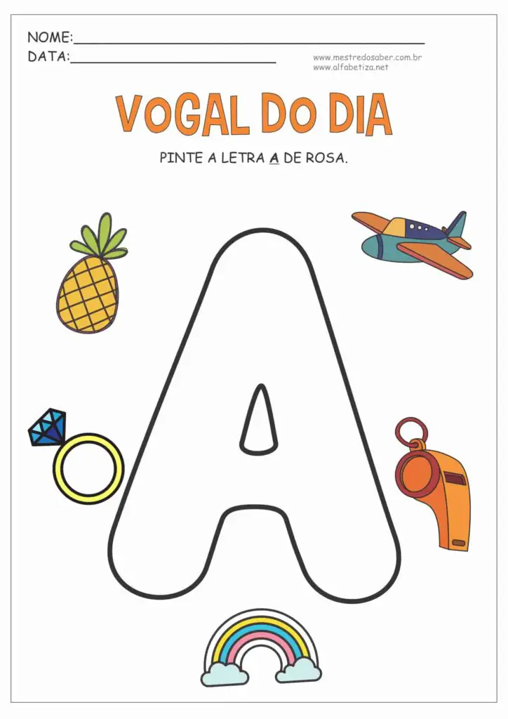 6 - Atividades Educação Infantil 4 anos - Vogais