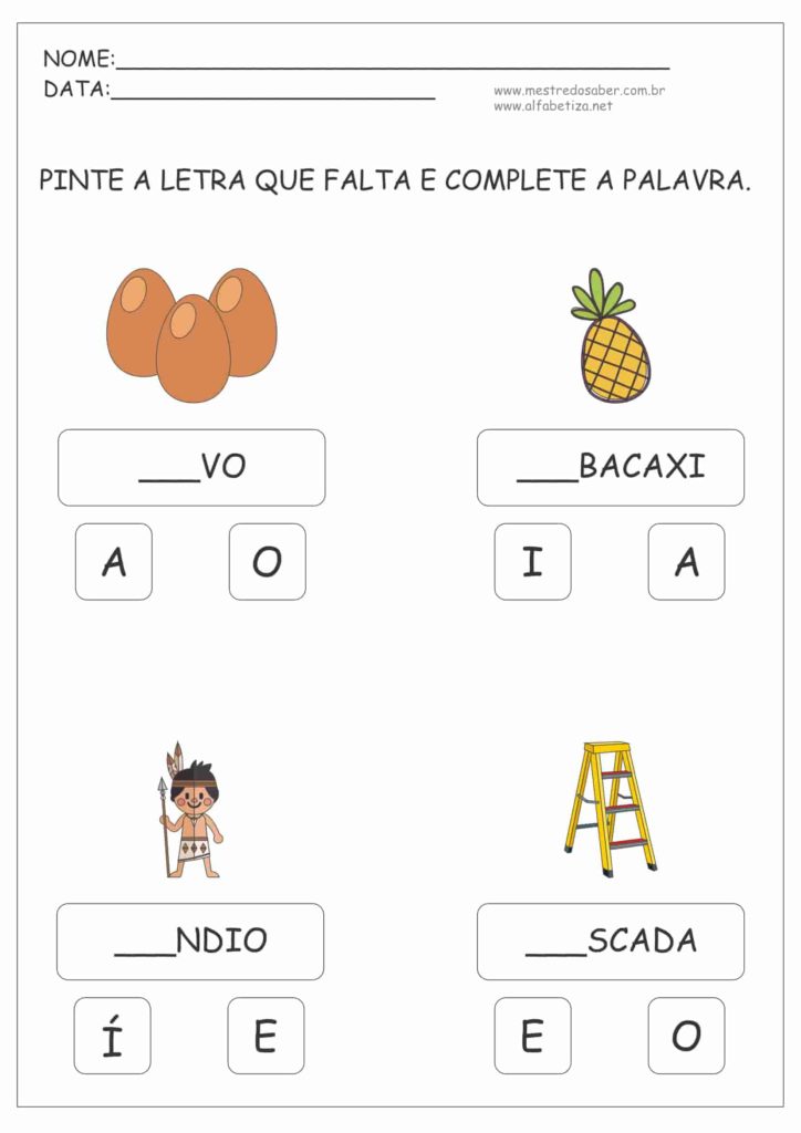 6 - Atividades para Alfabetização Infantil