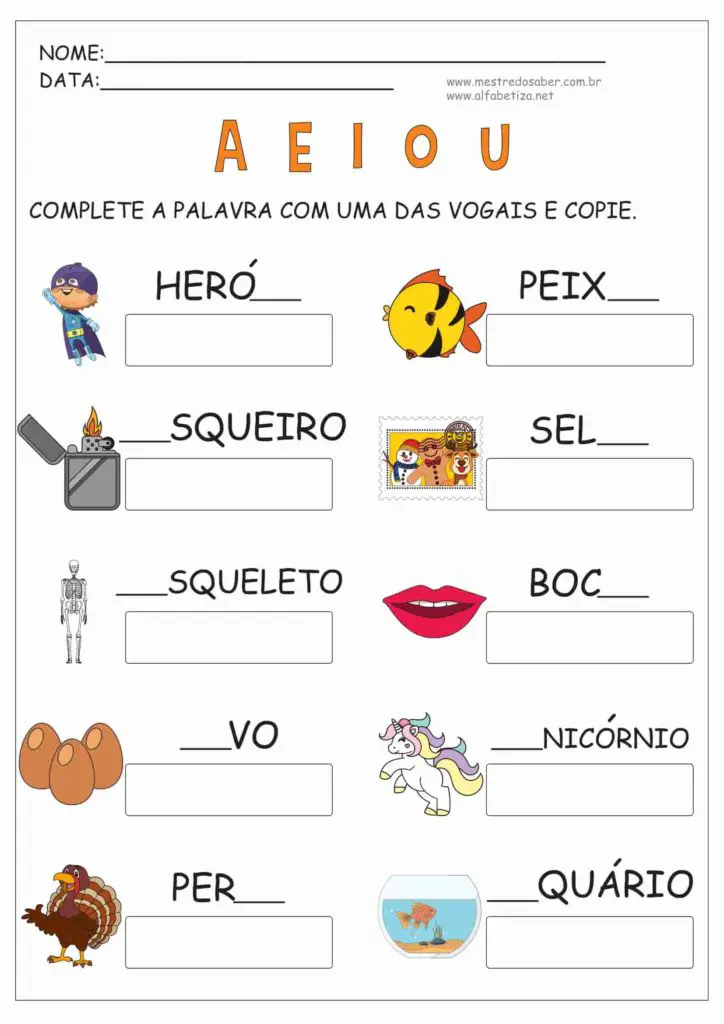 6 - Educação Infantil Atividades de Alfabetização