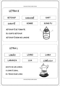 6 - Fichas de Leitura para Alfabetização