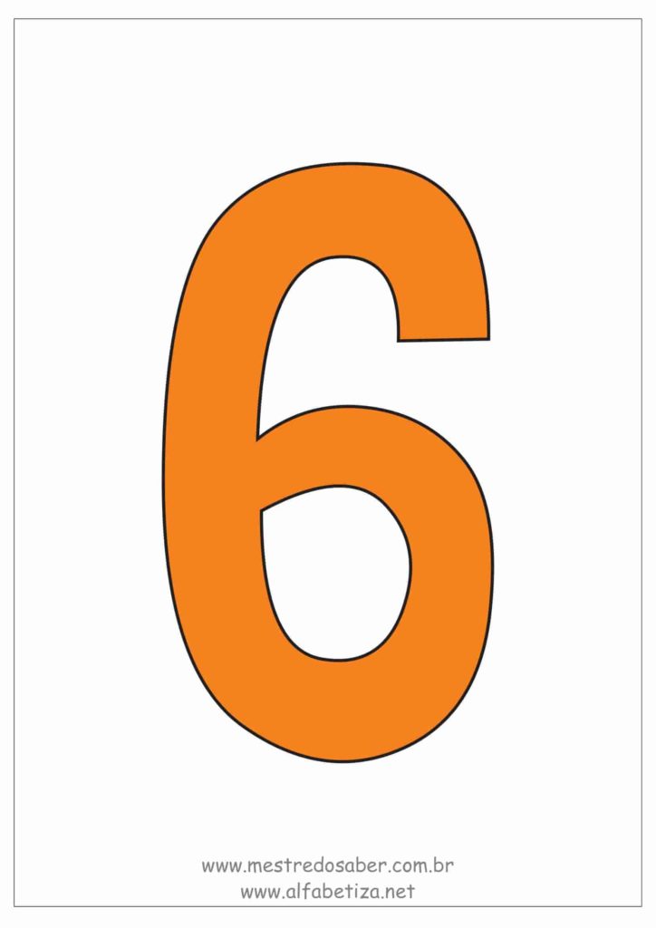 6 - Molde de Números - Número 6