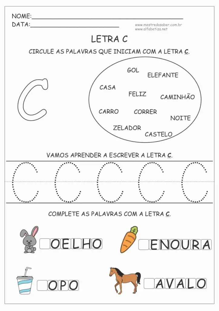 7 - Apostila de Alfabetização