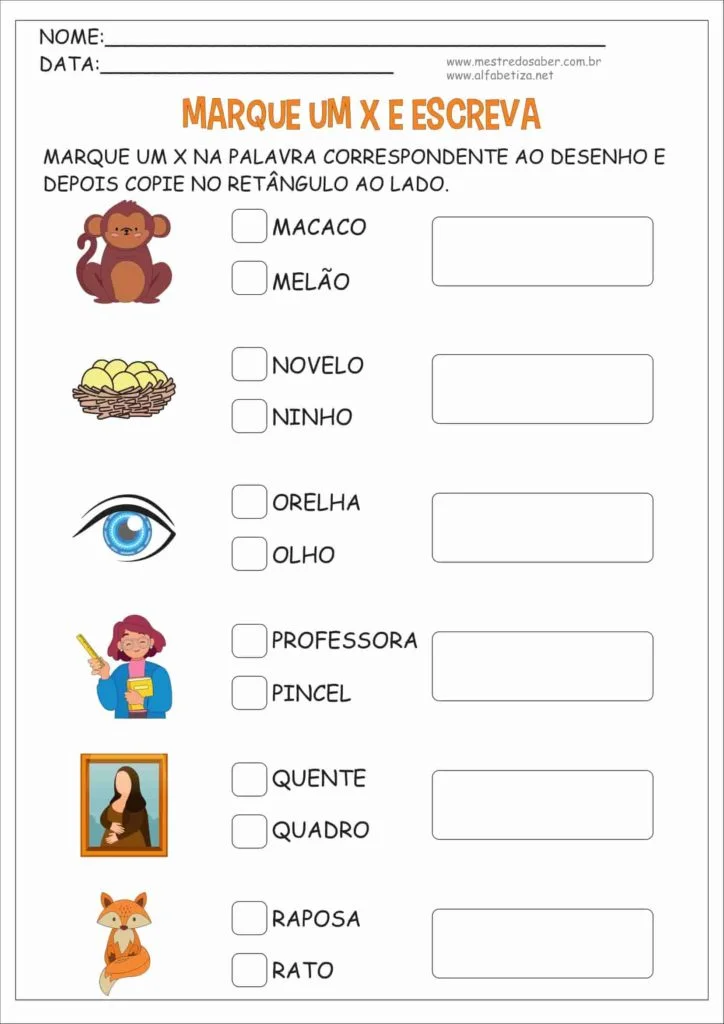 Atividades para Imprimir 10 7 - Atividades de Alfabetização para Imprimir