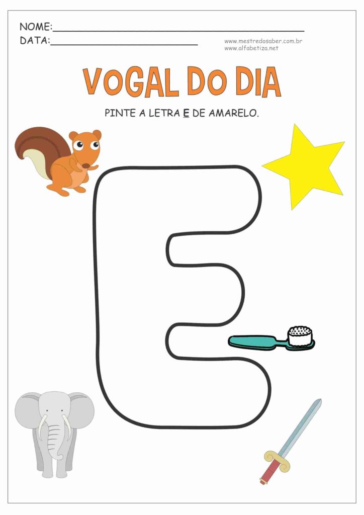 7 - Atividades Educação Infantil 4 anos - Vogais